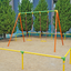 Park playground two-person swing