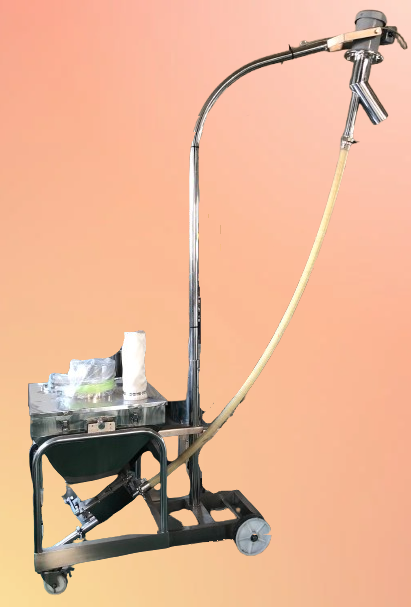 スプリング旋回式粉粒体輸送機 「エアーレスホッパーローダー」