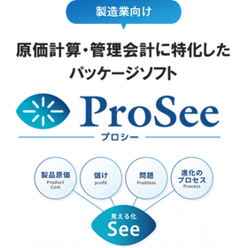製造業の原価計算に特化したパッケージソフト ProSee