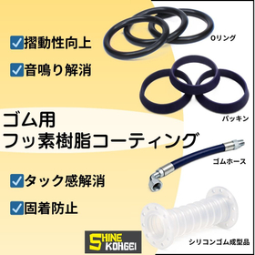 『Q、ゴムにフッ素コーティングは加工できる？』&rarr;『A、できます』