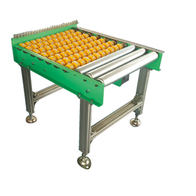 安定した軽荷重物搬送「クロスローラ式」直角方向転換コンベヤ