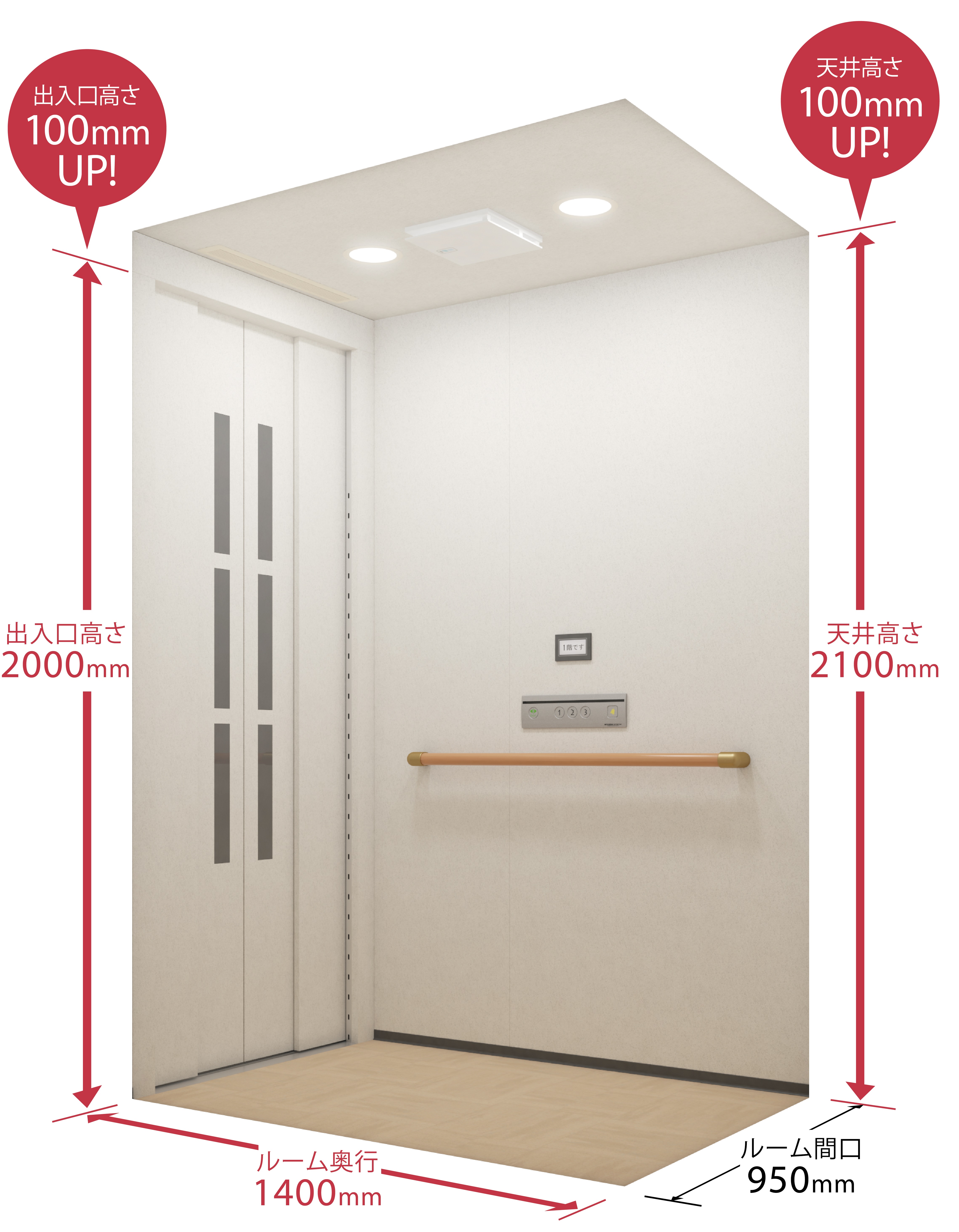 小規模建物用小型エレベーター『スイ～とモアＳ モアグランデ』