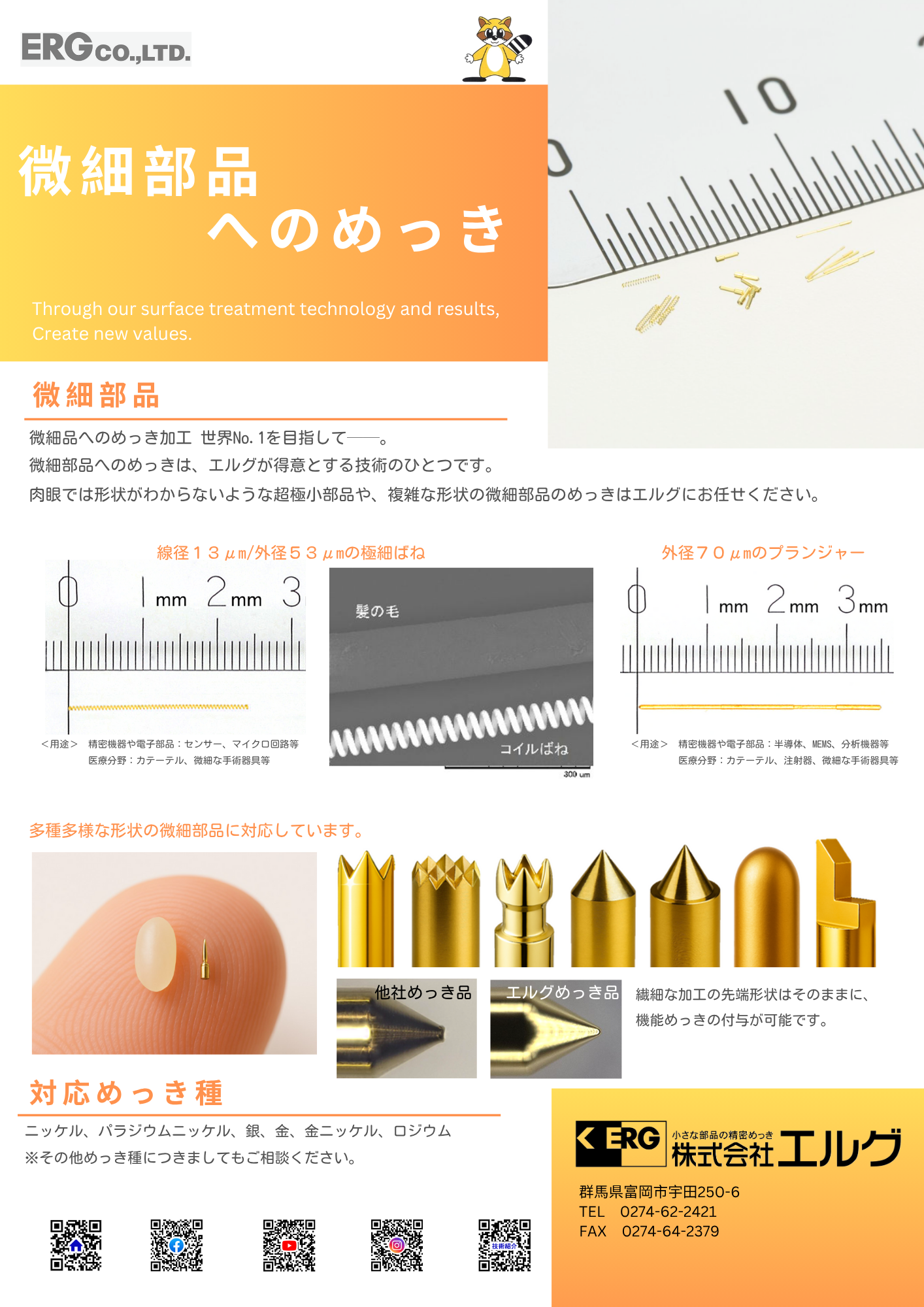 【加工事例】微細部品へのめっき