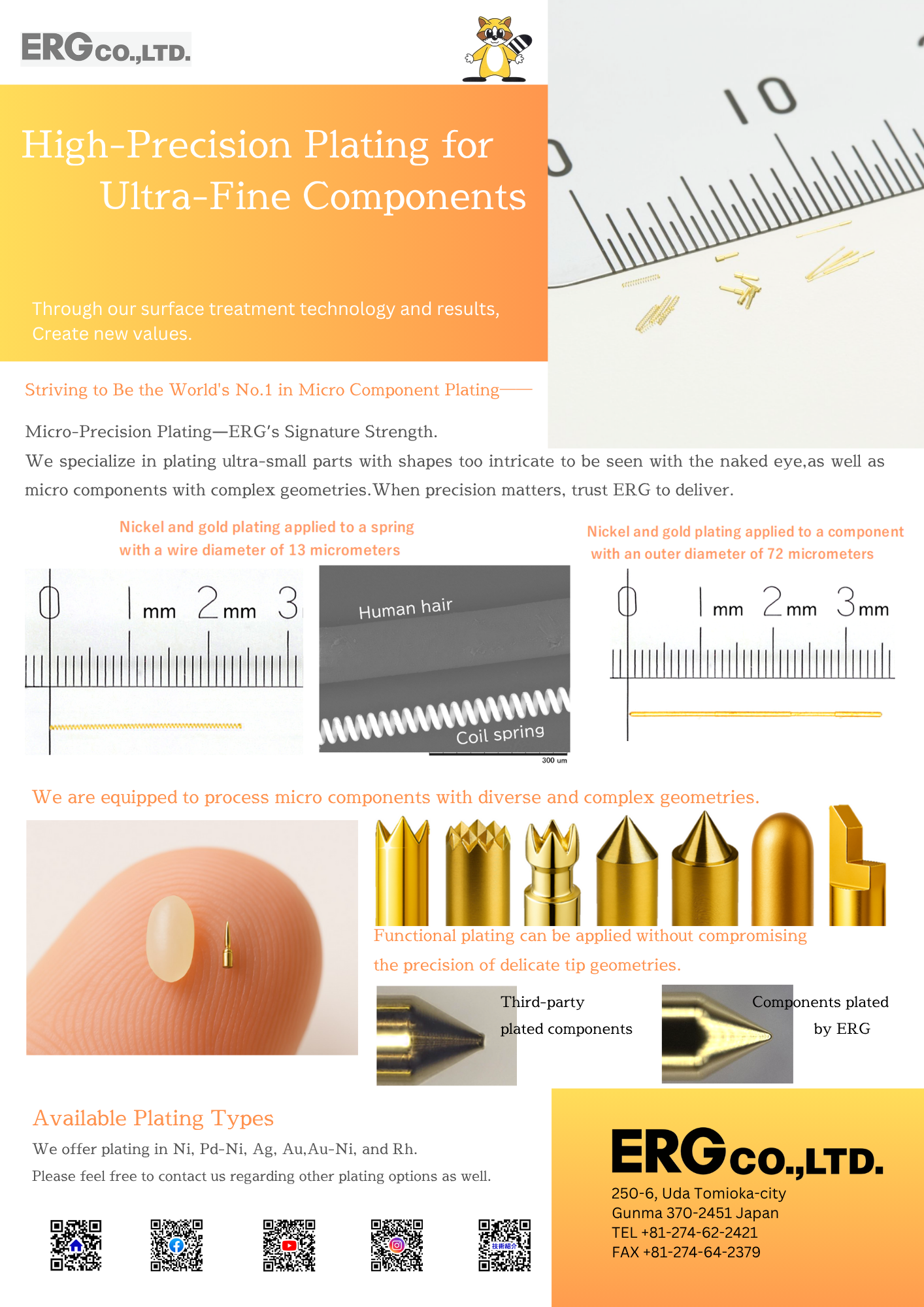 [Processing Example] Plating on Fine Details ERG | IPROS GMS