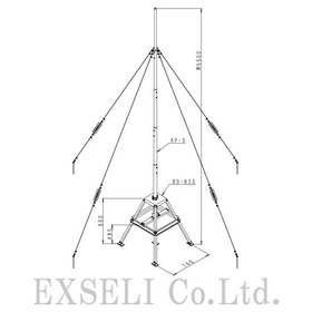【簡易アンテナポールキット 5.5m】BSA-83KIT