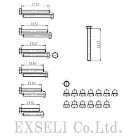 【APポール用】日本アンテナ SUSコテイ-M8ボルト一式