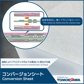 "Conversion Sheet" - A Sheet that Changes from Paper to Plastic When Heated