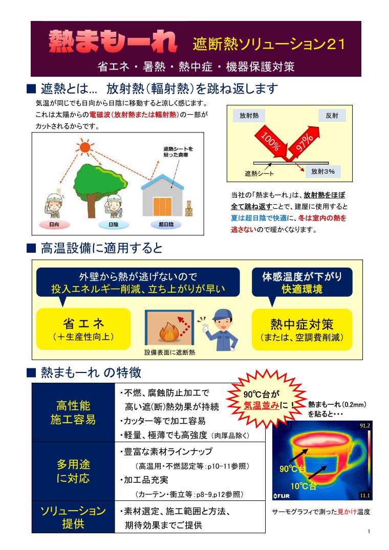 『高性能遮熱シート』でSDGs貢献