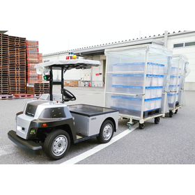 導入工事不要、屋内外対応の自動搬送サービス"eve auto"