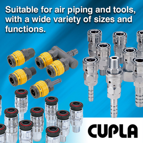 Ideal for Air Piping and Pneumatic Tool Connections in Factories - HI CUPLA Series