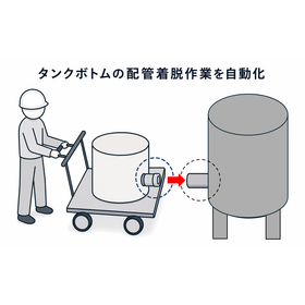 手動式移動タンク台車用オートコネクタ