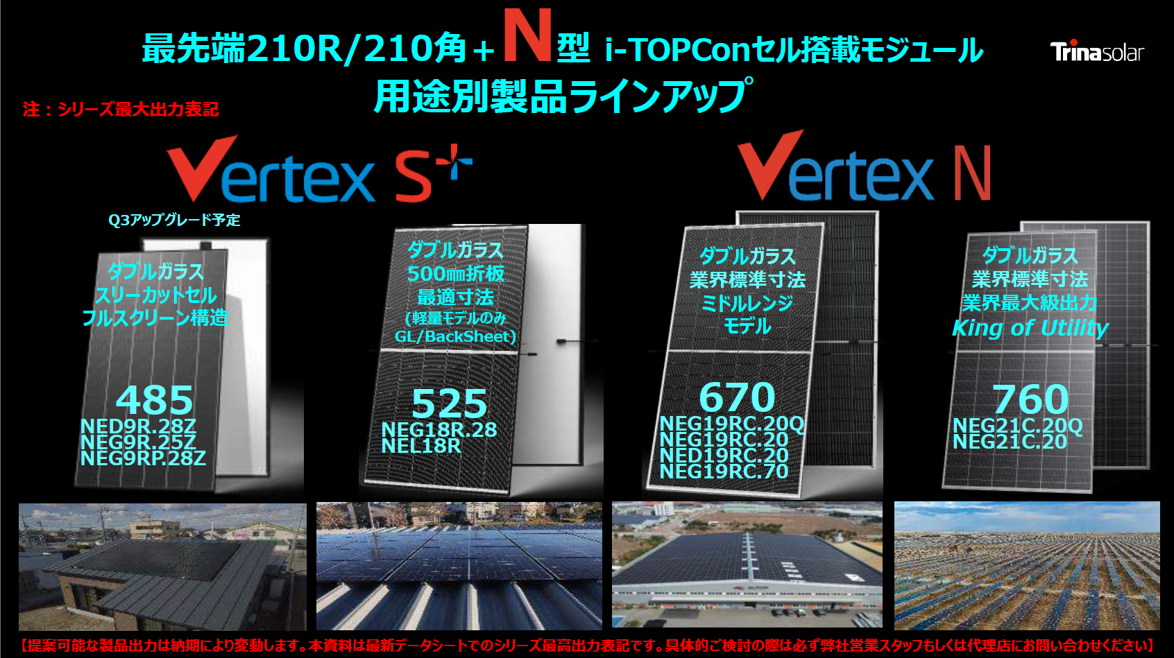 太陽光発電モジュール　バーテックスシリーズ