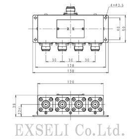 【日本アンテナ 受信用4分配器 40～270MHz】VD-554