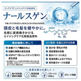 【ヘアケア】エイジングケア化粧品原料『ナールスゲン(R)』