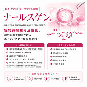 【スキンケア】エイジングケア化粧品原料『ナールスゲン(R)』