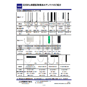920MHz帯 技適認証済アンテナ