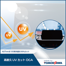 407nmまでの紫外線を99%カット『高耐久UVカットOCA』