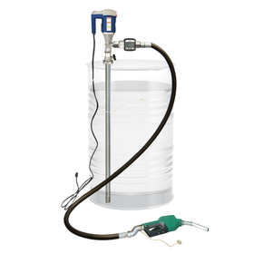 Integrated flow meter electric drum...