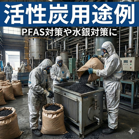活性炭用途例：廃水処理での汚染物質除去