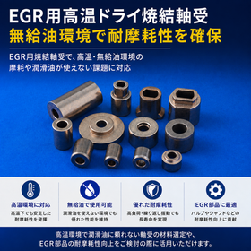 EGR use _ heat-resistant, corrosion-resistant, wear-resistant sintered bearings