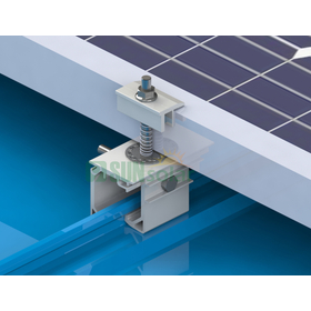 Metal roof solar mounting bracket gripping hardware