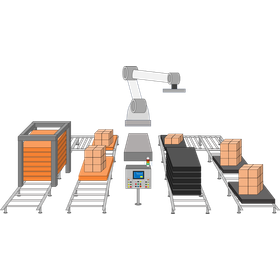 パレットの積替作業の省人化　パレットチェンジャー