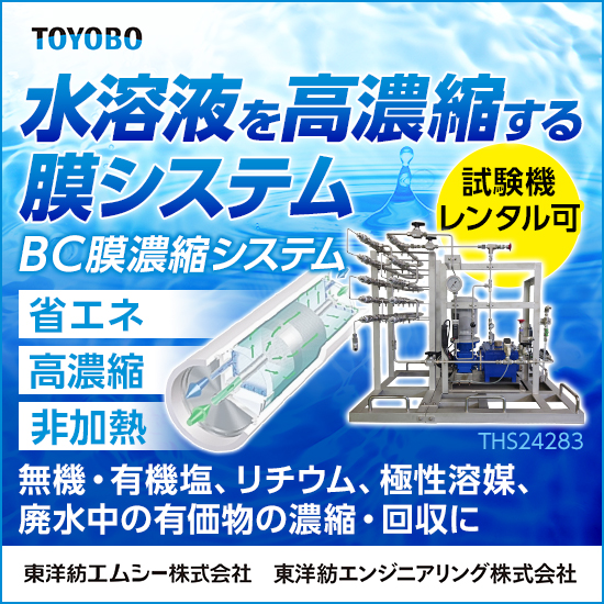 BC膜濃縮　カーボンニュートラル・サーキュラーエコノミーに寄与！