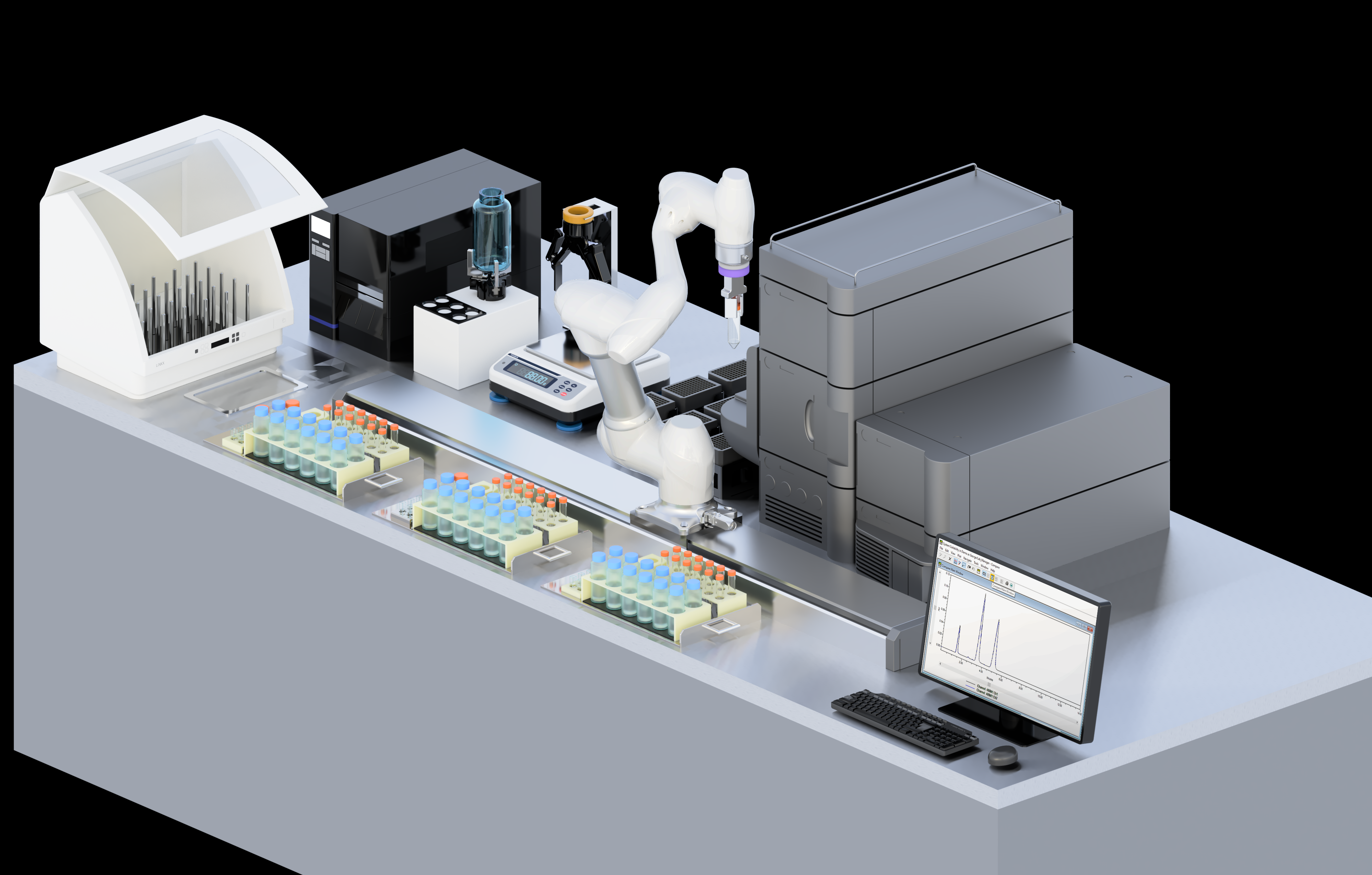 分析・分取を全自動化 Jeanious One LC+Robot