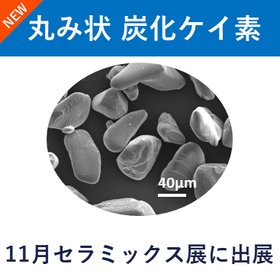11月セラミックス展出展 新しい放熱フィラー 丸み状 炭化ケイ素