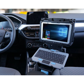 【車載】消防車両やパトカーで採用!高信頼性タブレット端末固定器具