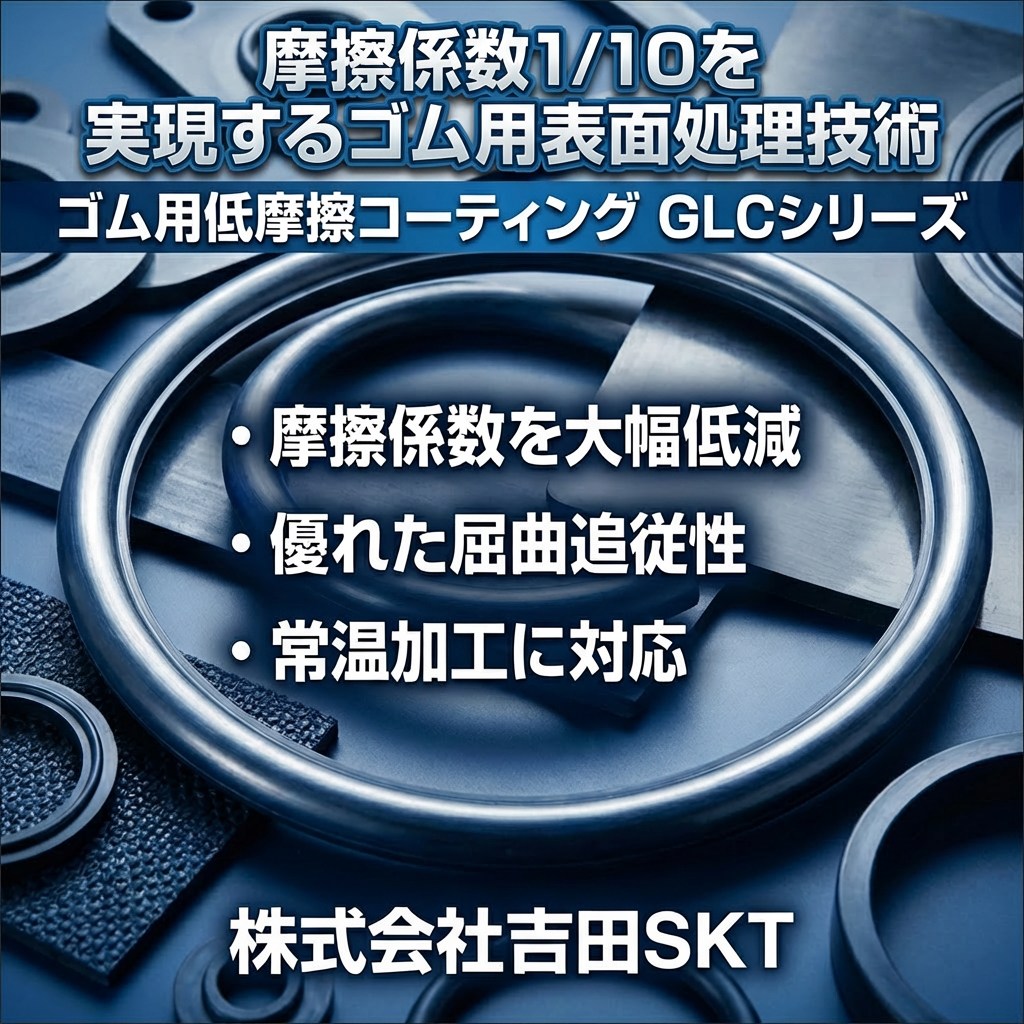 摩擦係数1/10を実現するゴム用表面処理技術