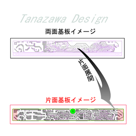 両面基板を片面基板に