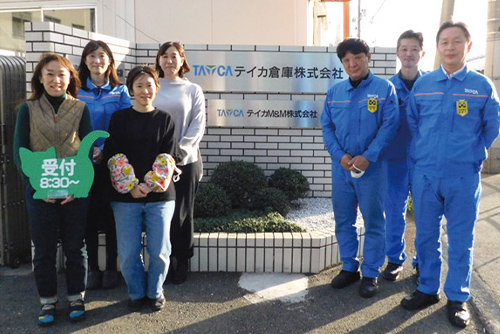 ラベルプリンター ゴミ分別表示・エリア表示（テイカ倉庫様 事例）