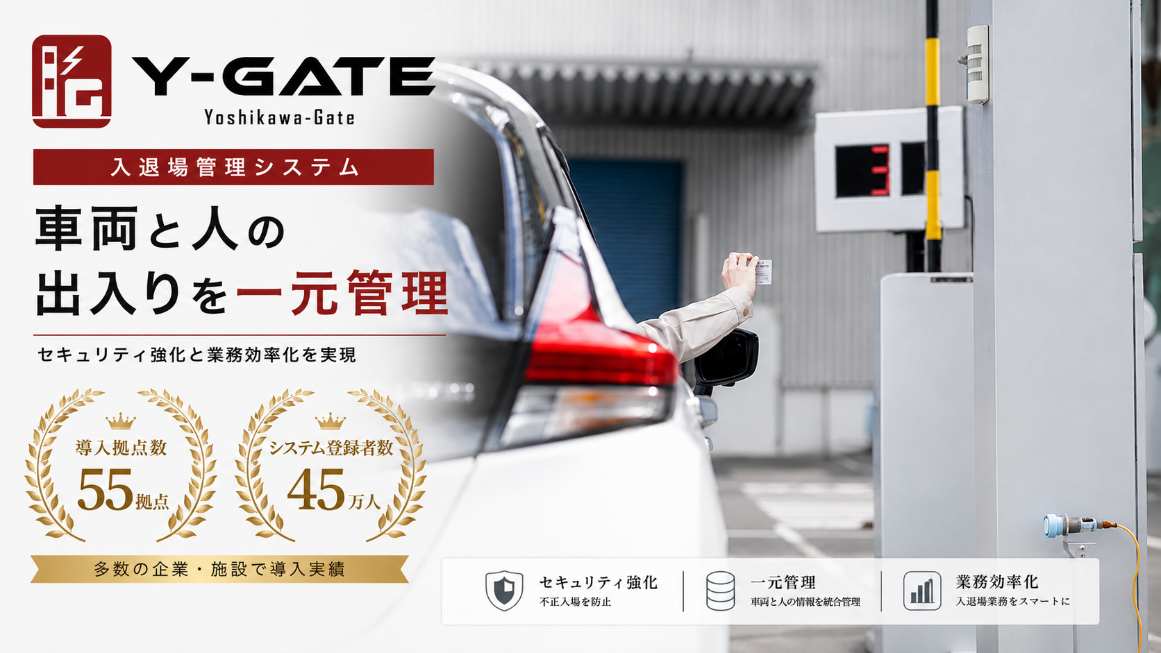 入退場渋滞を解消する。RFID入退場管理システム「Y-GATE」