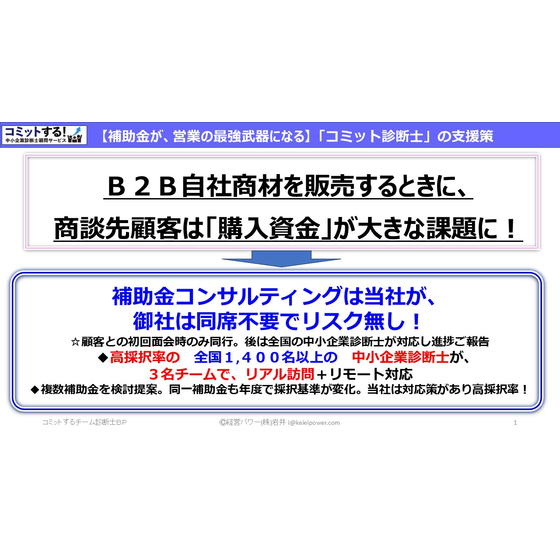 イプロス用JPEG【補助金を営業の武器に】御社システムと補助金のセット提案で売上拡大ご提案書　経営パワー株岩井利仁202601.jpg