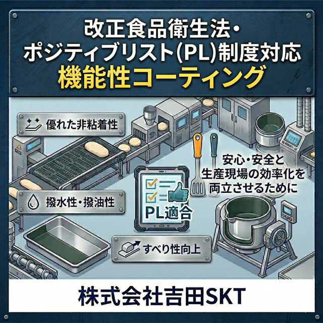 【食品製造向け】食品衛生法対応コーティング