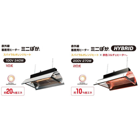 赤外線畜産用ヒーター ミニぽかシリーズ