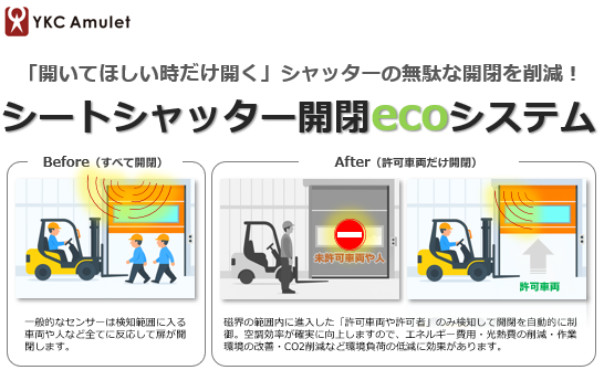 無駄な開閉を削減！「シートシャッター開閉ecoシステム」