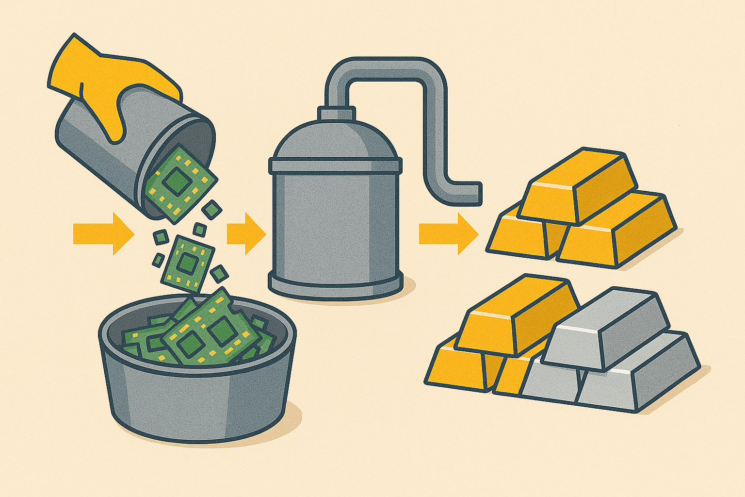 【コネクタ製造業様へ】高騰中の金＆銀　貴金属高回収　リサイクル