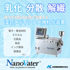 【乳化・分散・解繊】Max200MPaの湿式メディアレス分散機
