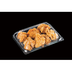 作業効率アップ嵌合フード　プラスチック食品容器(KLV)