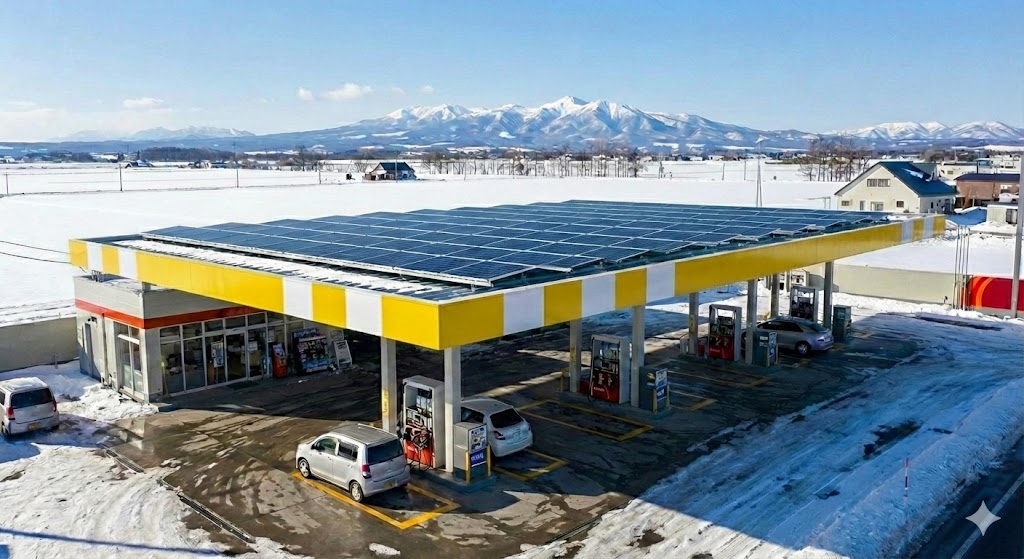 【ガソリンスタンド向け】帯広市　電気代と再エネや燃料費を削減！
