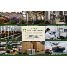 インド産エッセンシャルオイル化粧品・スキンケア原料OEM・ODM