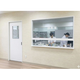  調剤室用 透視面対応ガラス窓ユニット