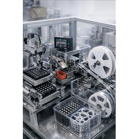 精密部品　梱包ユニット（トレイ・テーピング）