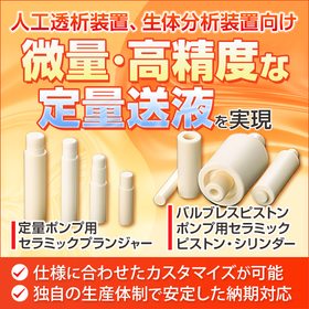 Ceramic plunger for metering pumps & ceramic for valve-less pumps