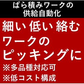 細い、絡むワークの供給自動化―3Dビジョン不要の低コスト方式