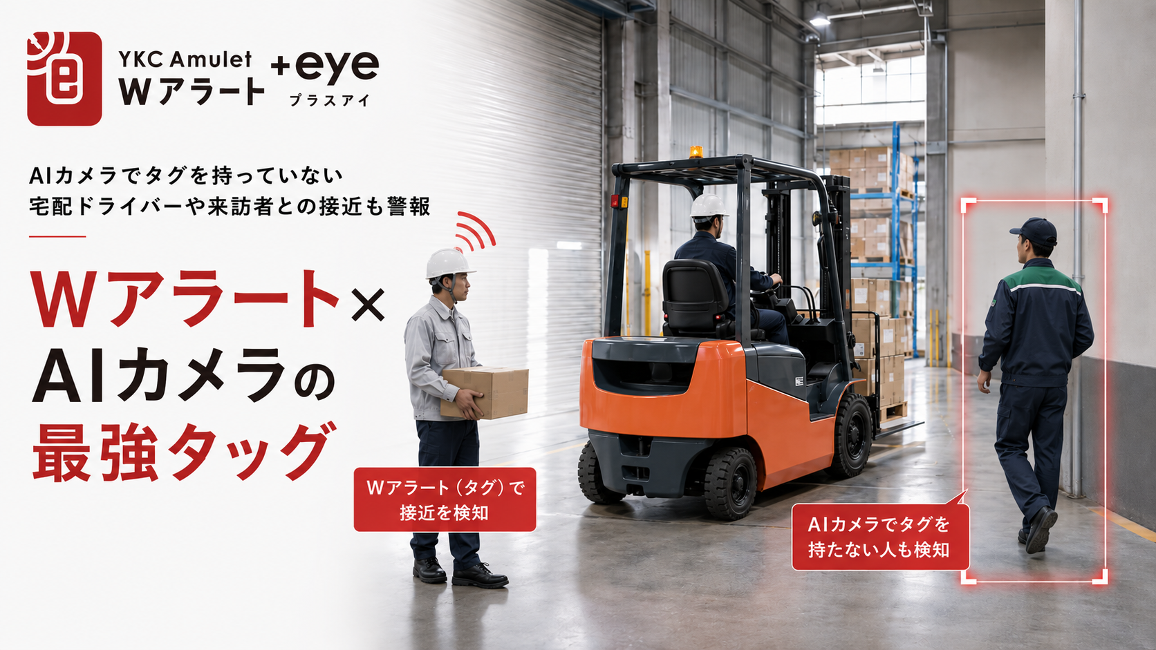 AIカメラで作業者の接近を自動で検知！「Wアラートプラスアイ」