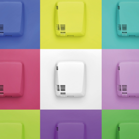 周囲環境に溶け込むシンプルデザインのオンラインデータロガー