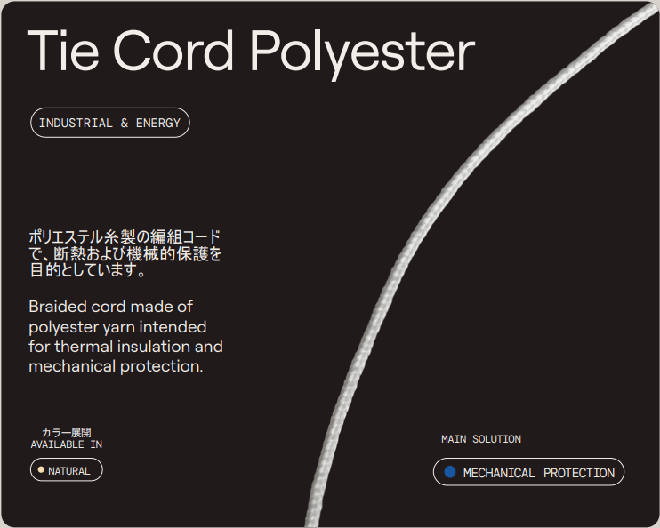 【配線結束】ポリエステル製編組コード『Polyester』